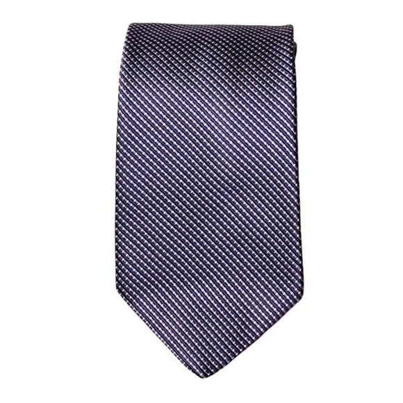 Brooks Brothers Mens Silk Tie - Purple Textured Pattern - Picture 1 of 8